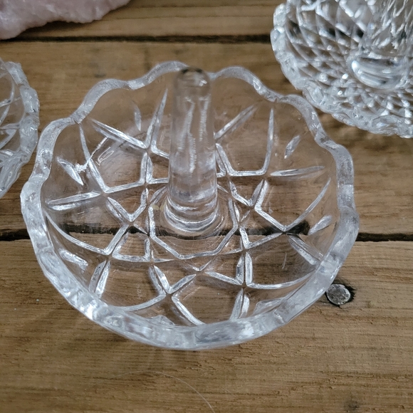 Lot of 3 Vintage Glass Ring Holders - Picture 2 of 8